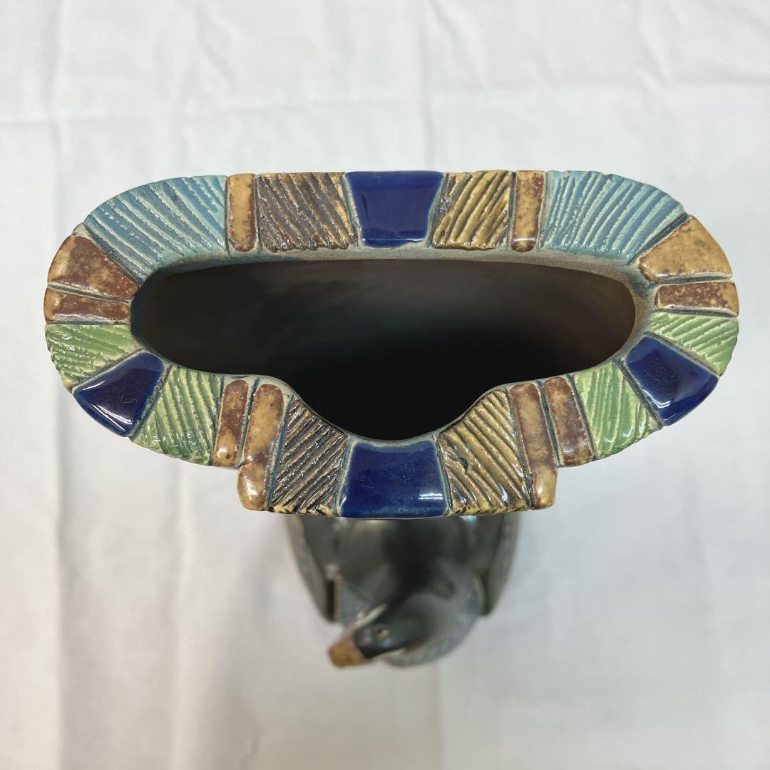 アーテサニアリンコナダ 孔雀 クジャク 装飾花瓶 オブジェ 置物 アールデコ