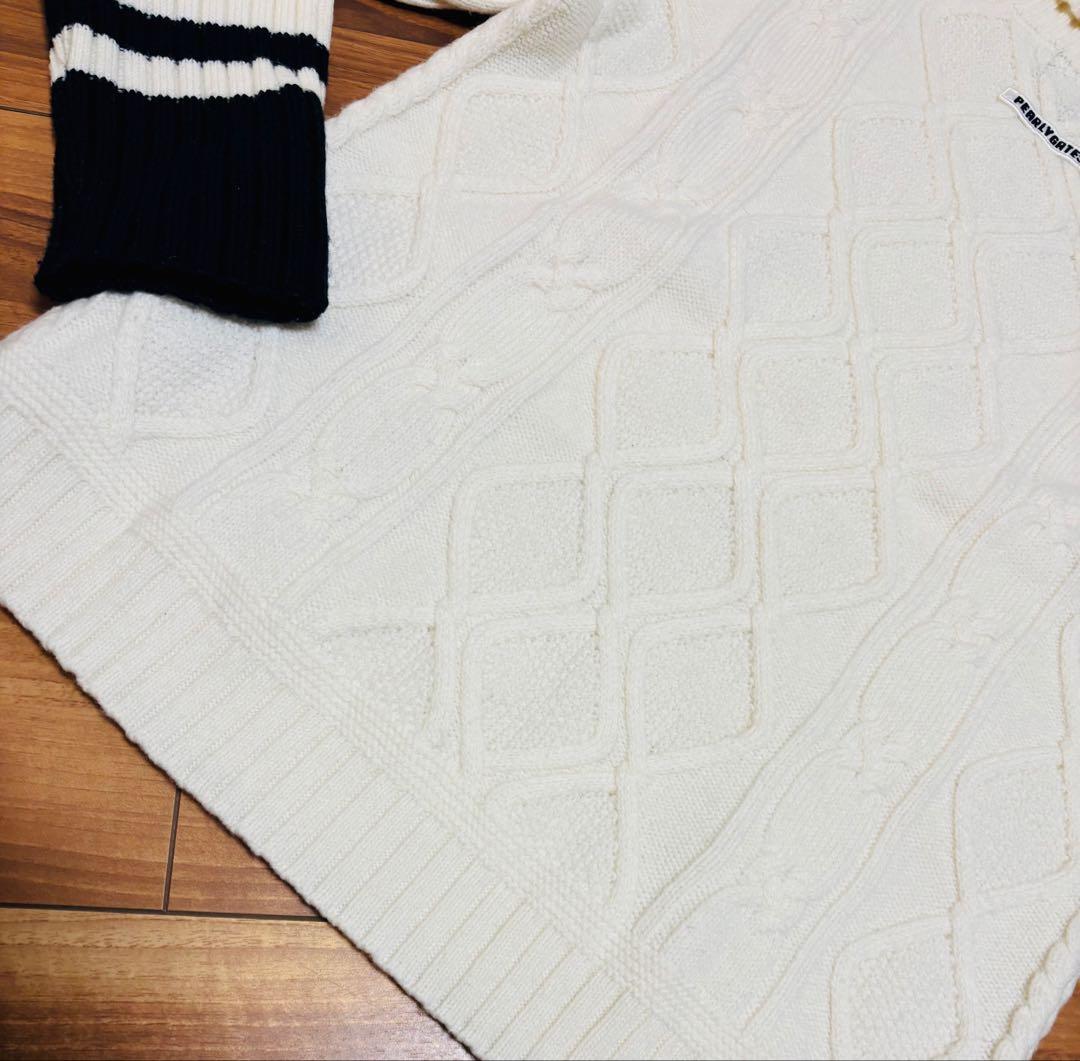 極美品！【PEARY GATES】パーリーゲイツ タートルネック セーター0