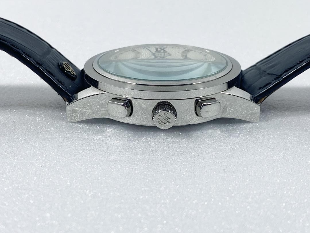 LOBOR 腕時計 男女兼用 ムーンフェイズ シルバー ネイビー