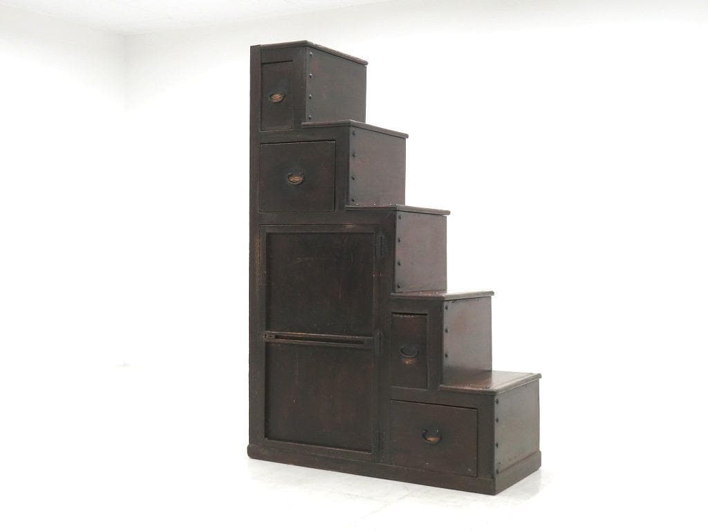 階段箪笥　階段タンス　和モダン　時代箪笥　時代タンス　店舗什器　京　町屋