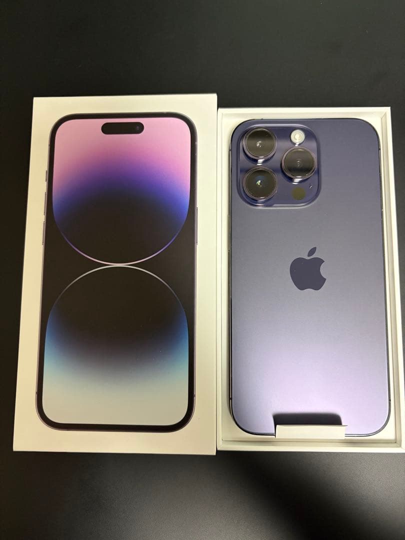 美品 iPhone 14 Pro 256GB ディープパープル SIMフリー