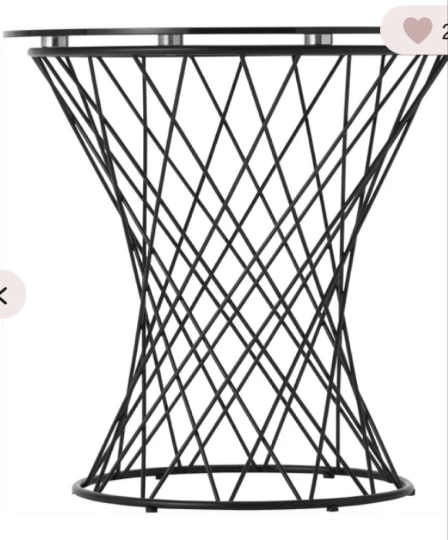 マーリア サイドテーブル ブラック×ブラック φ500