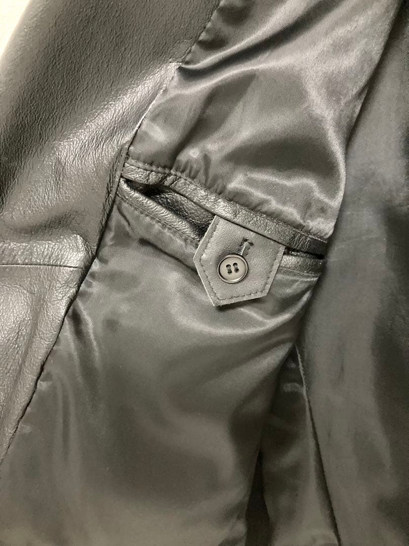 本革レザージャケット 3つボタン ノッチ衿 メンズ シングルジャケット