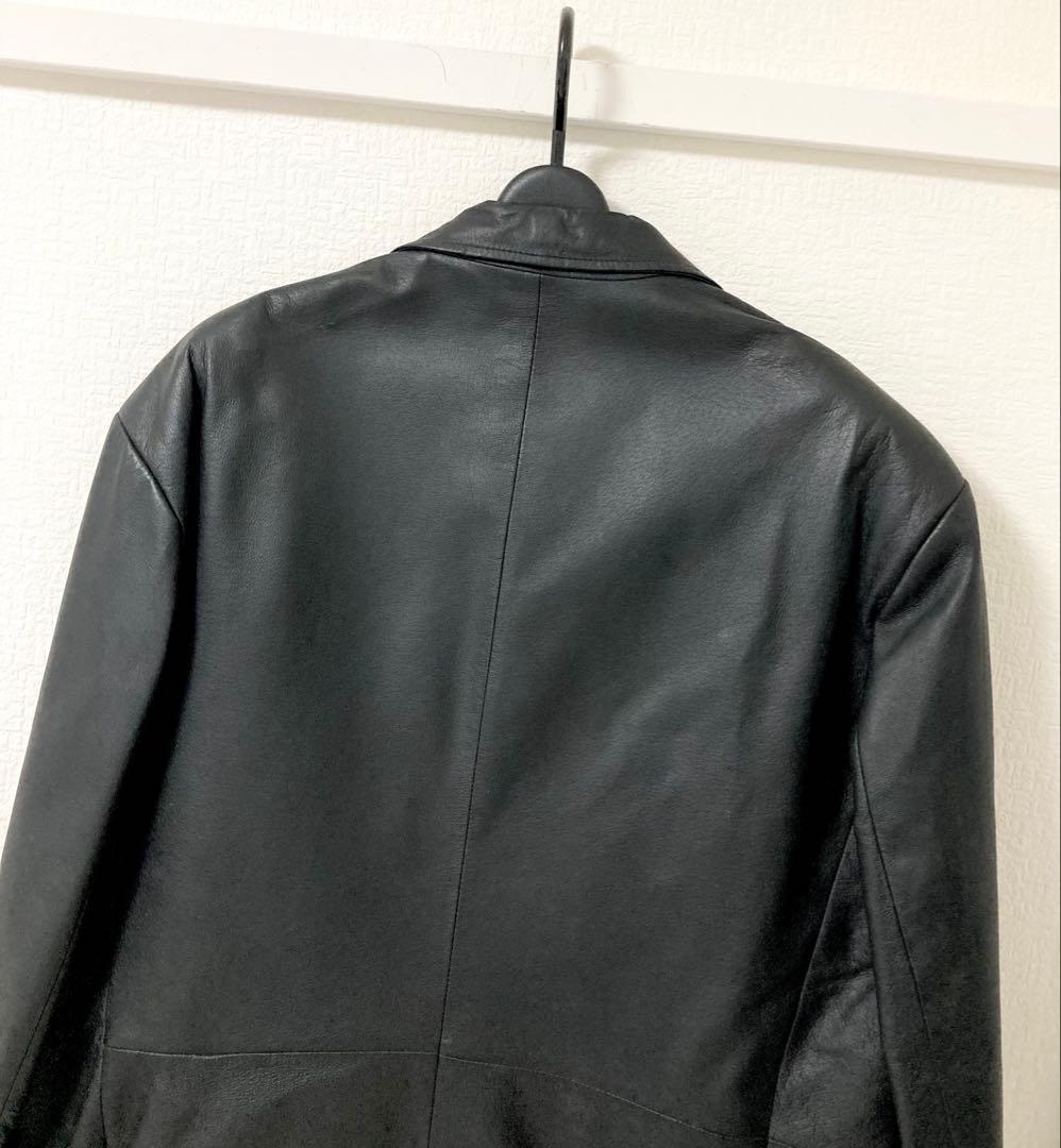 本革レザージャケット 3つボタン ノッチ衿 メンズ シングルジャケット