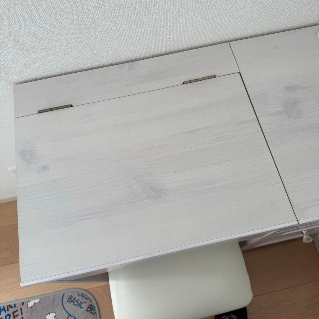 デスクのみ☆一台二役のドレッサーデスク完成品　椅子别売り