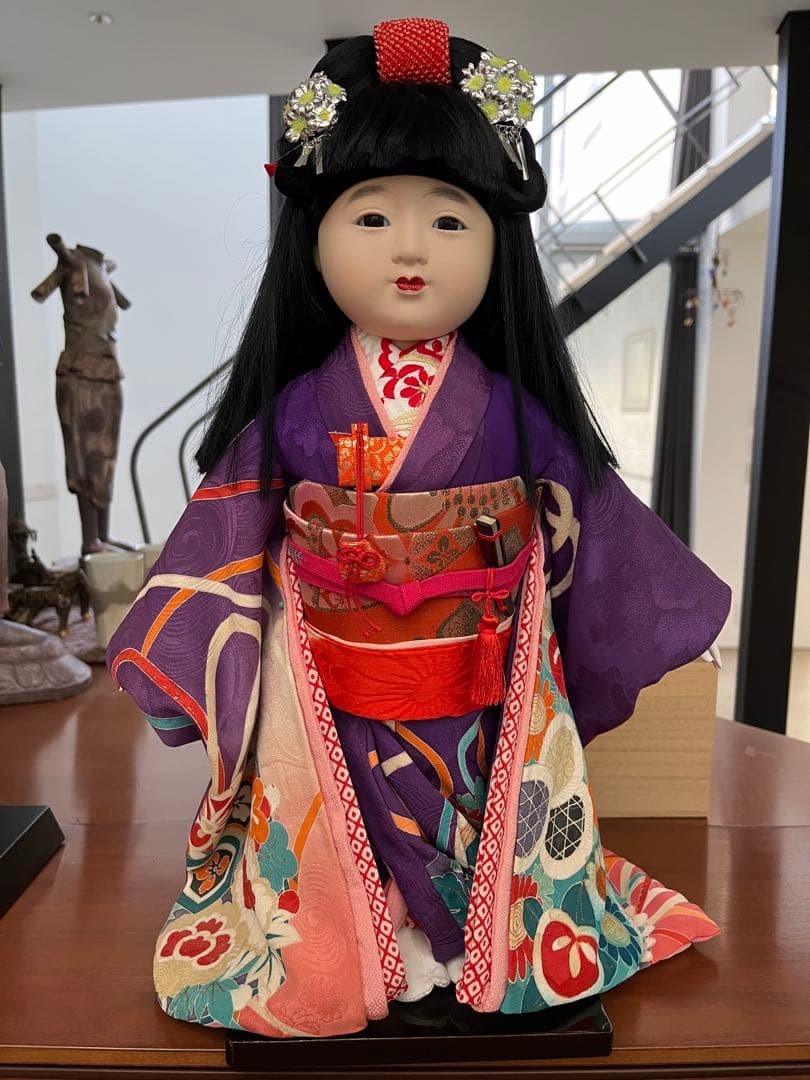 岩崎緋布氏の市松人形 約45cm