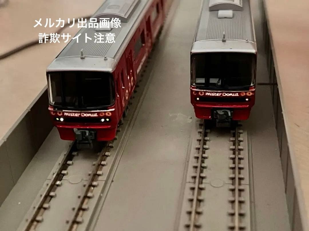 名鉄3300系ミスドラッピング　nゲージ コアレス動力　標識灯点灯