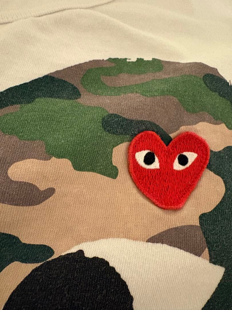 PLAY COMME des GARÇONS カモフラージュハート Tシャツ L