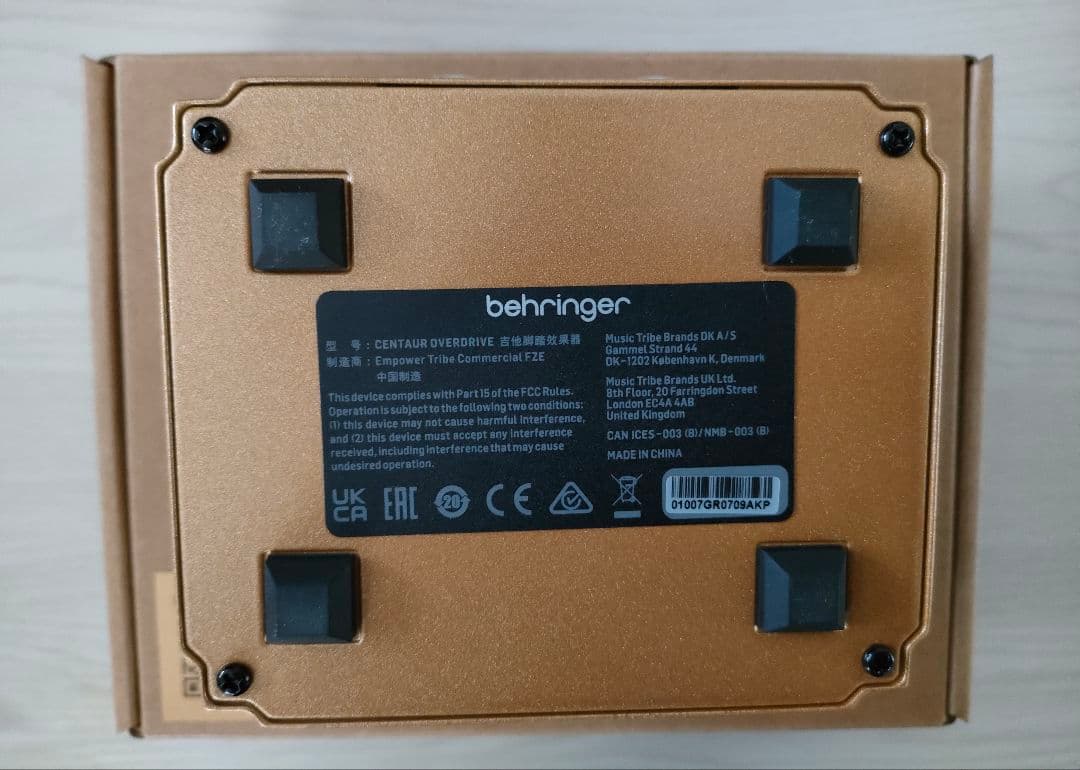 behringer CENTAUR OVERDRIVE ギターエフェクター