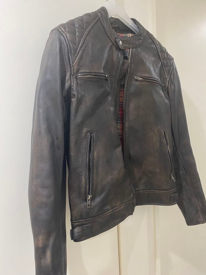 M*k様 DEGNERゴートレザージャケッ[18SJ-6]ブラウンプロテクター付