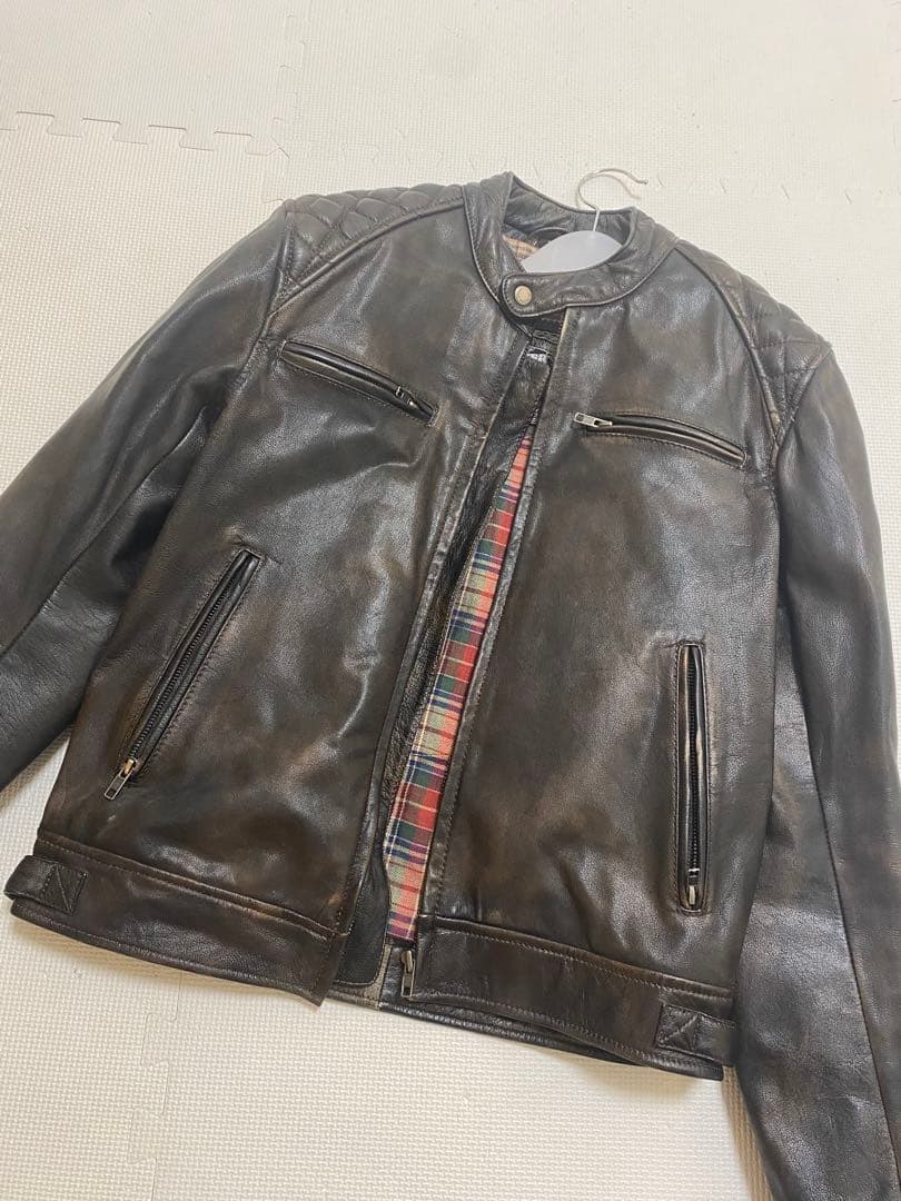 M*k様 DEGNERゴートレザージャケッ[18SJ-6]ブラウンプロテクター付