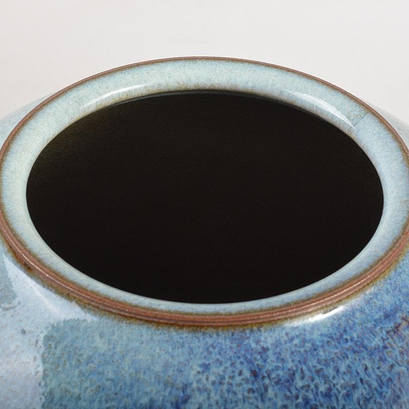 京焼　清水焼　八木一艸作　均窯　花壺　共箱　C　6283C