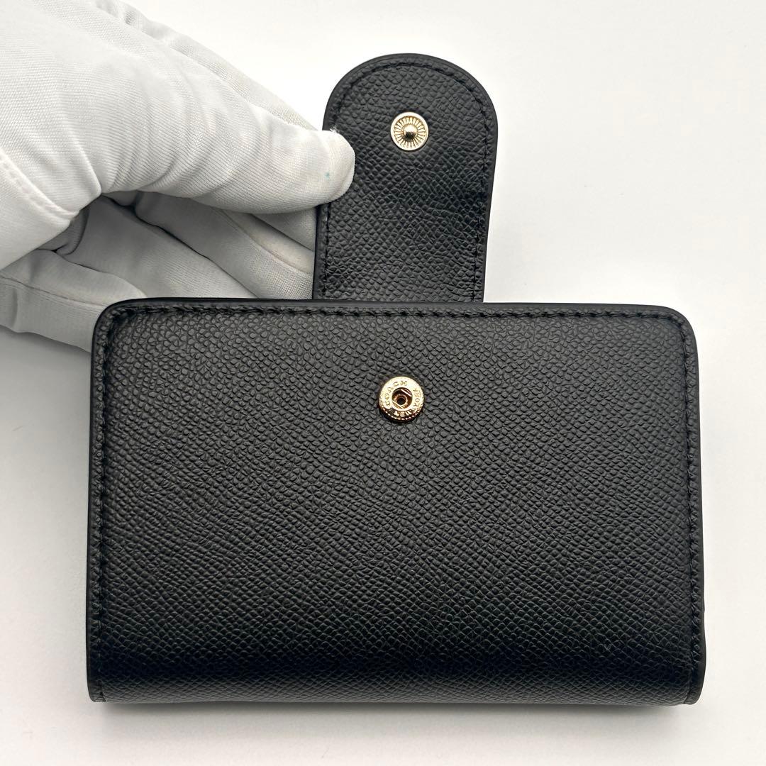 ✨極美品✨ COACH コーチ 二つ折り財布 ブラック レザー