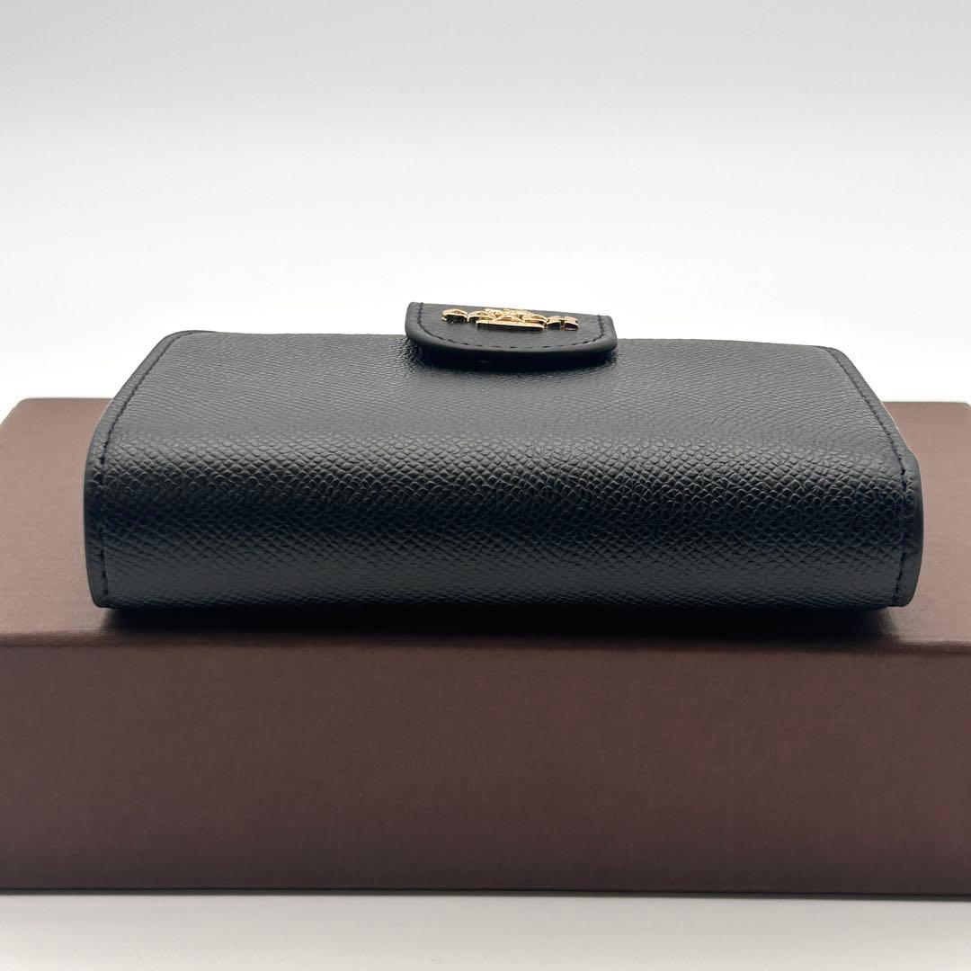 ✨極美品✨ COACH コーチ 二つ折り財布 ブラック レザー
