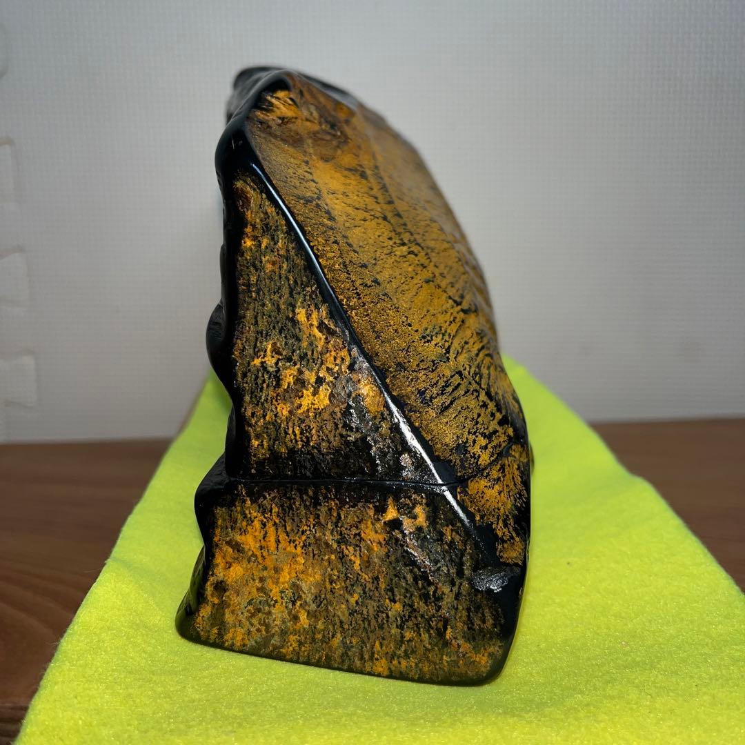 ⭕️龍渓硯　日本工芸会正会員　翠川希石(袈裟美) 共石蓋付き天然硯　5Ｋg超