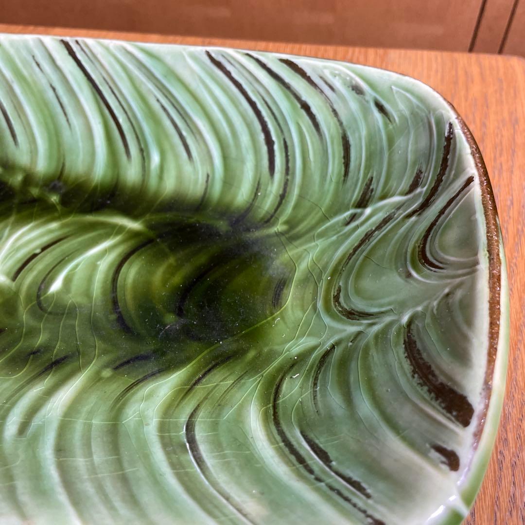 布志名焼　スリップウェア　長皿　箱なし