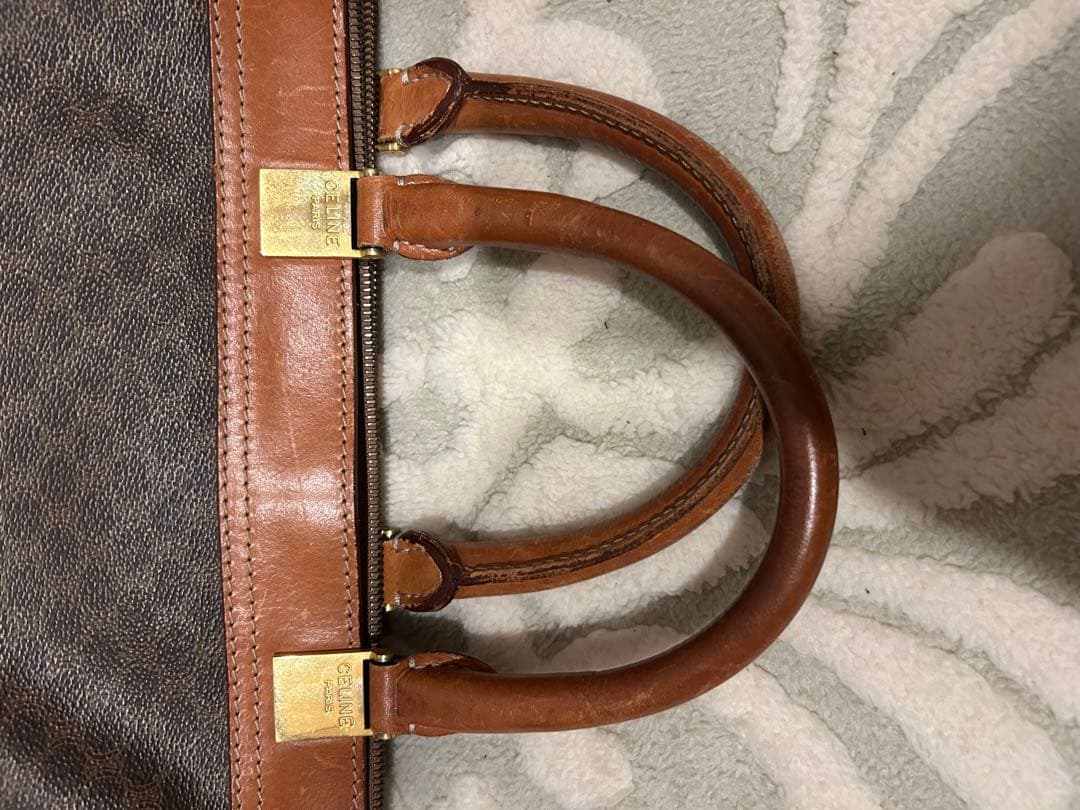 【極希少】セリーヌ マカダム柄 ボストンバッグ ヴィンテージ 大容量