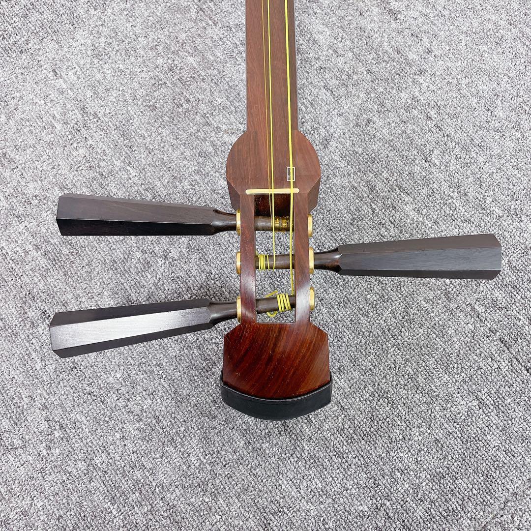 津軽三味線 紅木 太棹 東さわり 二本溝 子持ち綾杉胴 和楽器