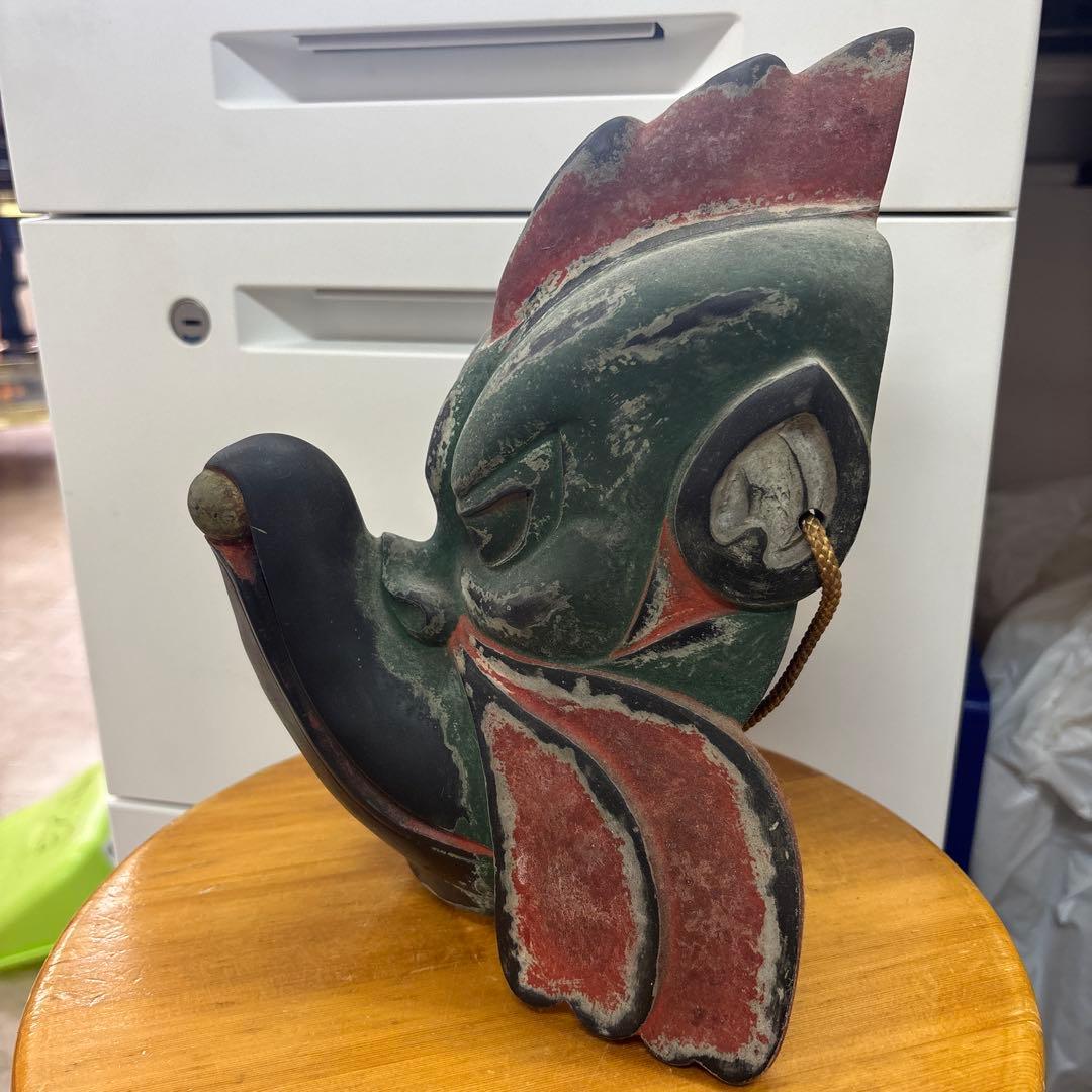 迦楼羅　乾漆　能面　レプリカ　烏天狗　カラス　酉