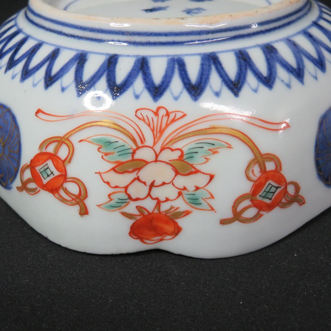 なます皿 変形 角型 色絵 赤絵 染付 古伊万里 江戸 明治 合箱