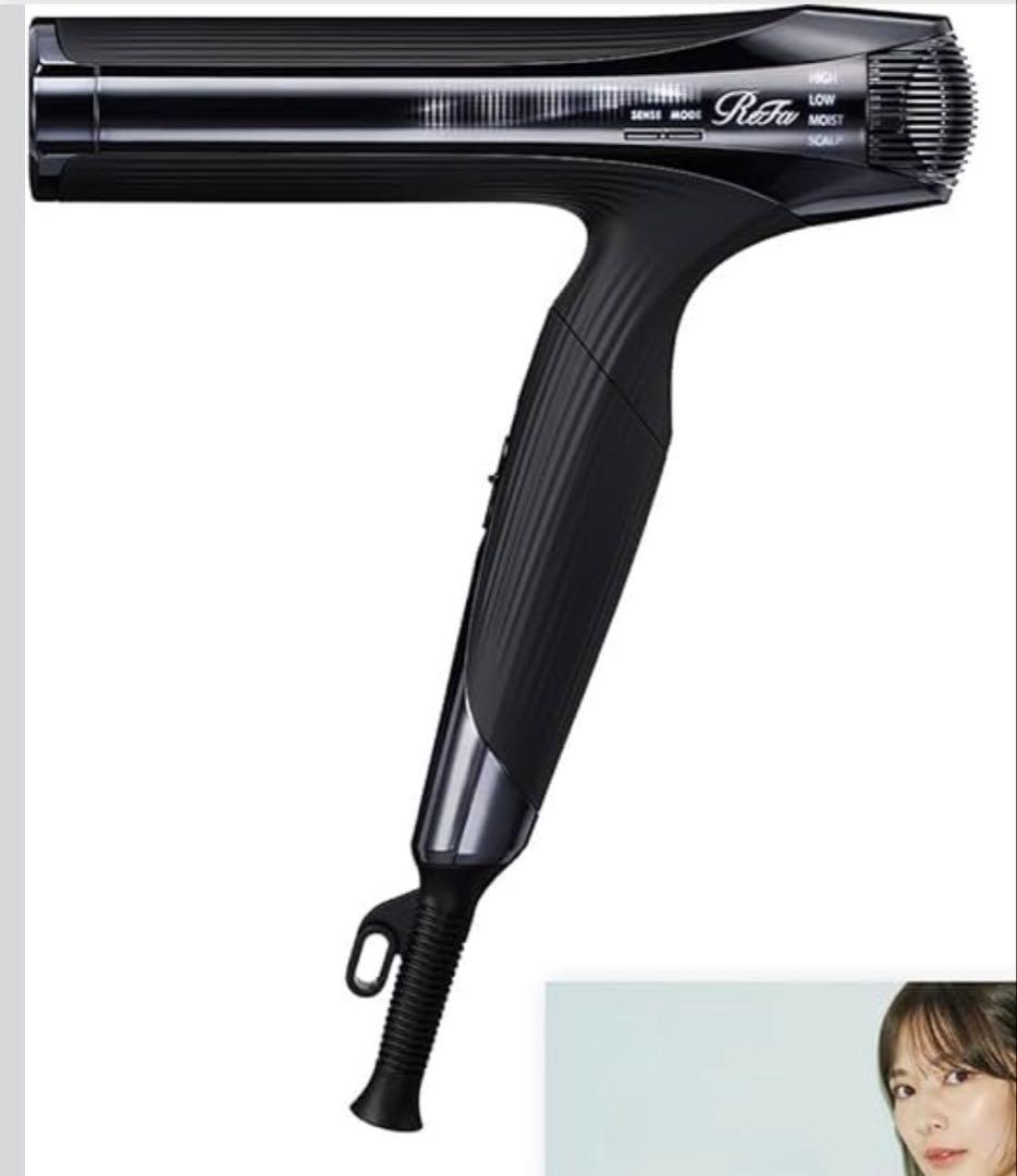 ReFa ヘアドライヤー ブラック+ クドライヤスマートホルダー