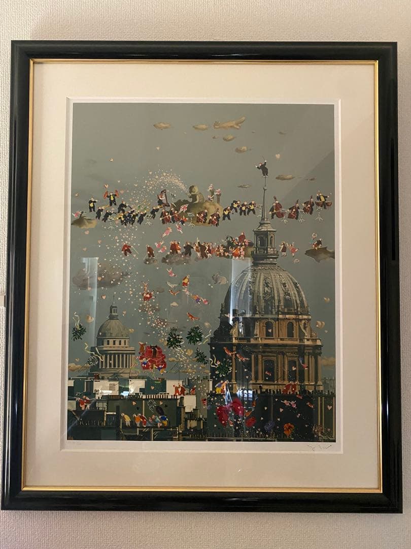 美品↑★ヒロ・ヤマガタ★真作★シルクスクリーン「パリオーケストラ・カノン」送料込