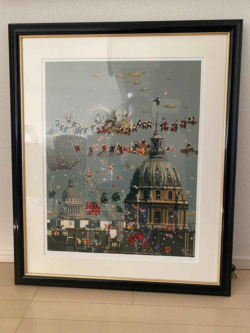 美品↑★ヒロ・ヤマガタ★真作★シルクスクリーン「パリオーケストラ・カノン」送料込