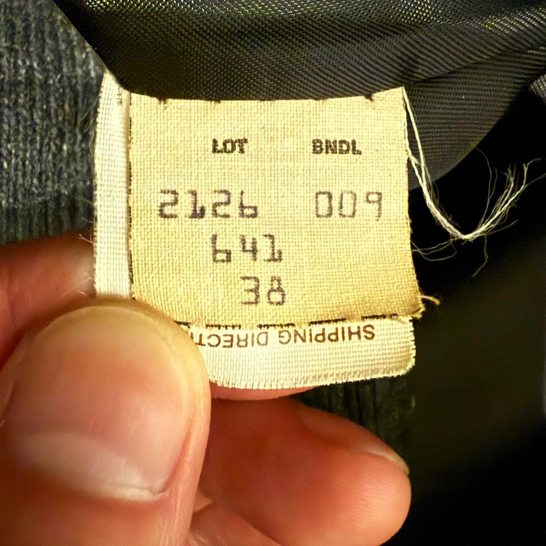 【希少】 schott シングル ボア ライナー 付き641 USA製 38 M