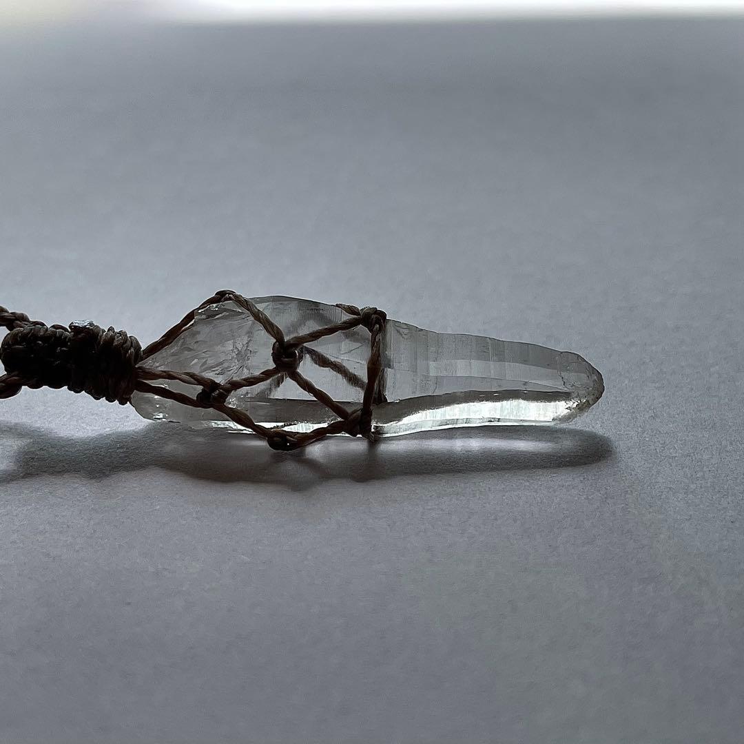 ヒマラヤ水晶 ＊ マクラメペンダント ネックレス 43