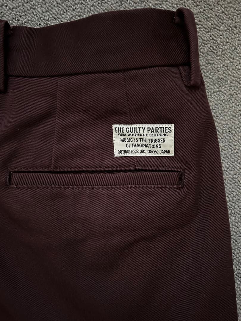 パンツ 25aw wackomaria double plaeted chino M