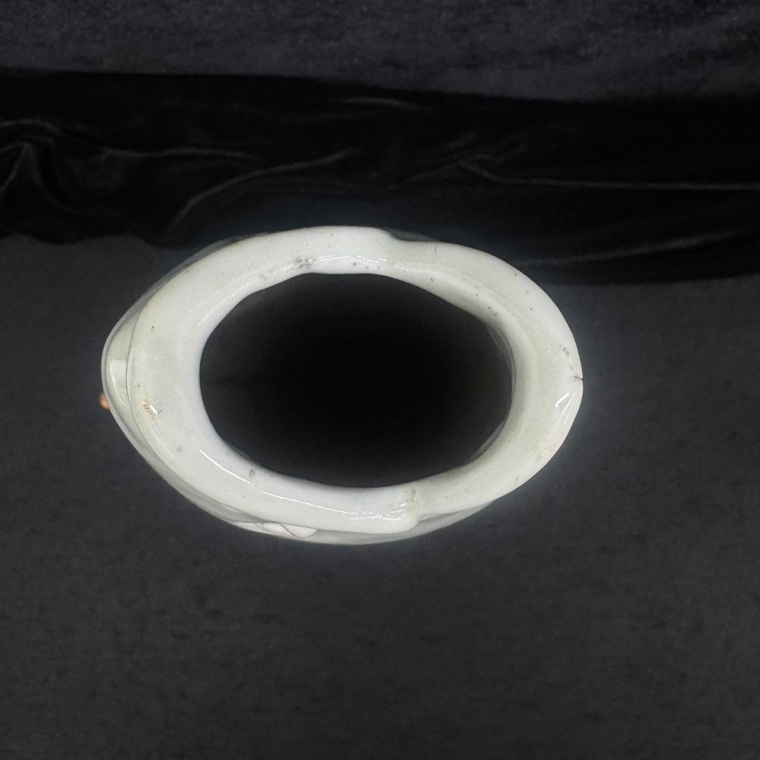 平戸焼 鯉 滝登り　平戸　花瓶 時代物 骨董古美術 30cm