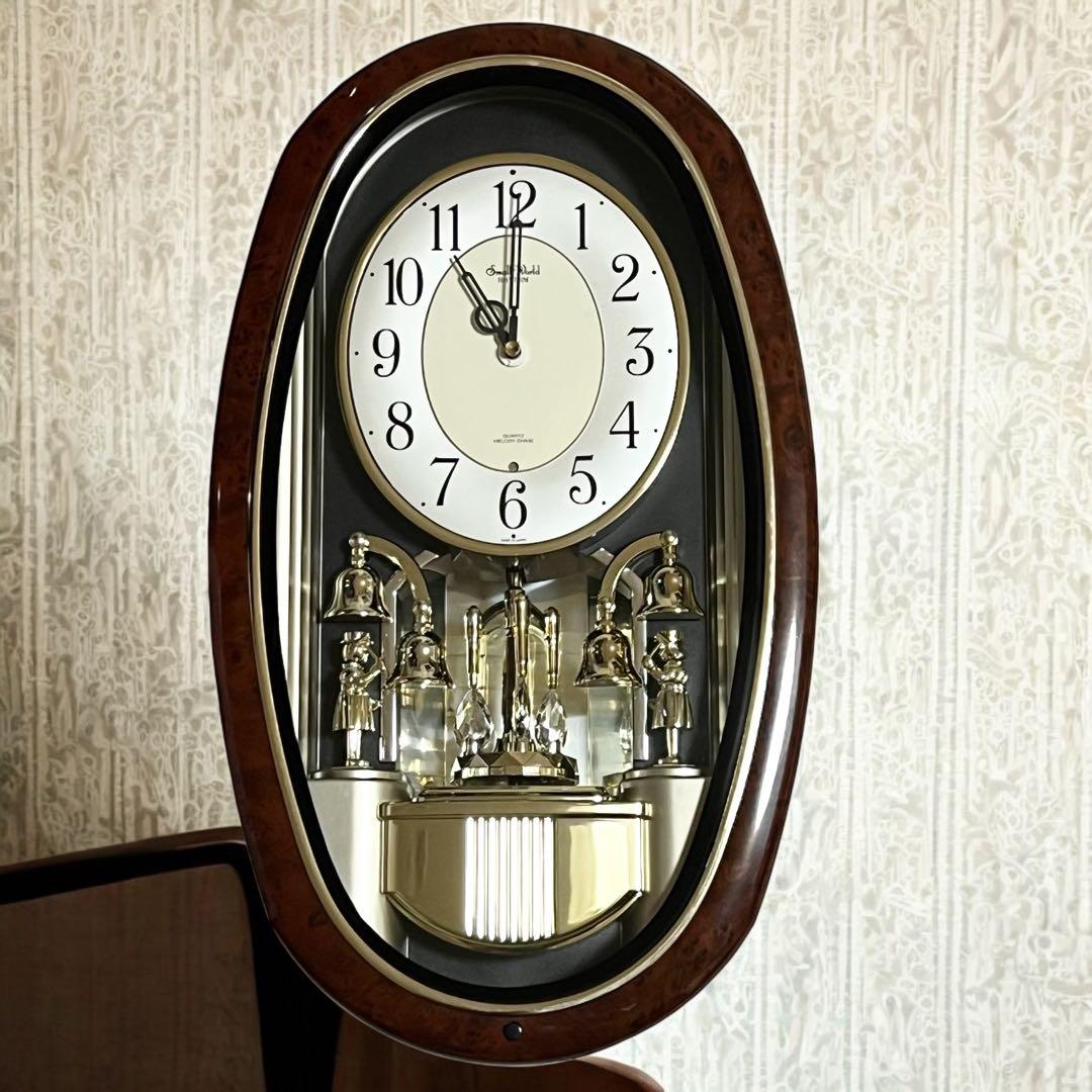 RHYTHM リズム リズム時計 スモールワールド　4MH740 からくり時計