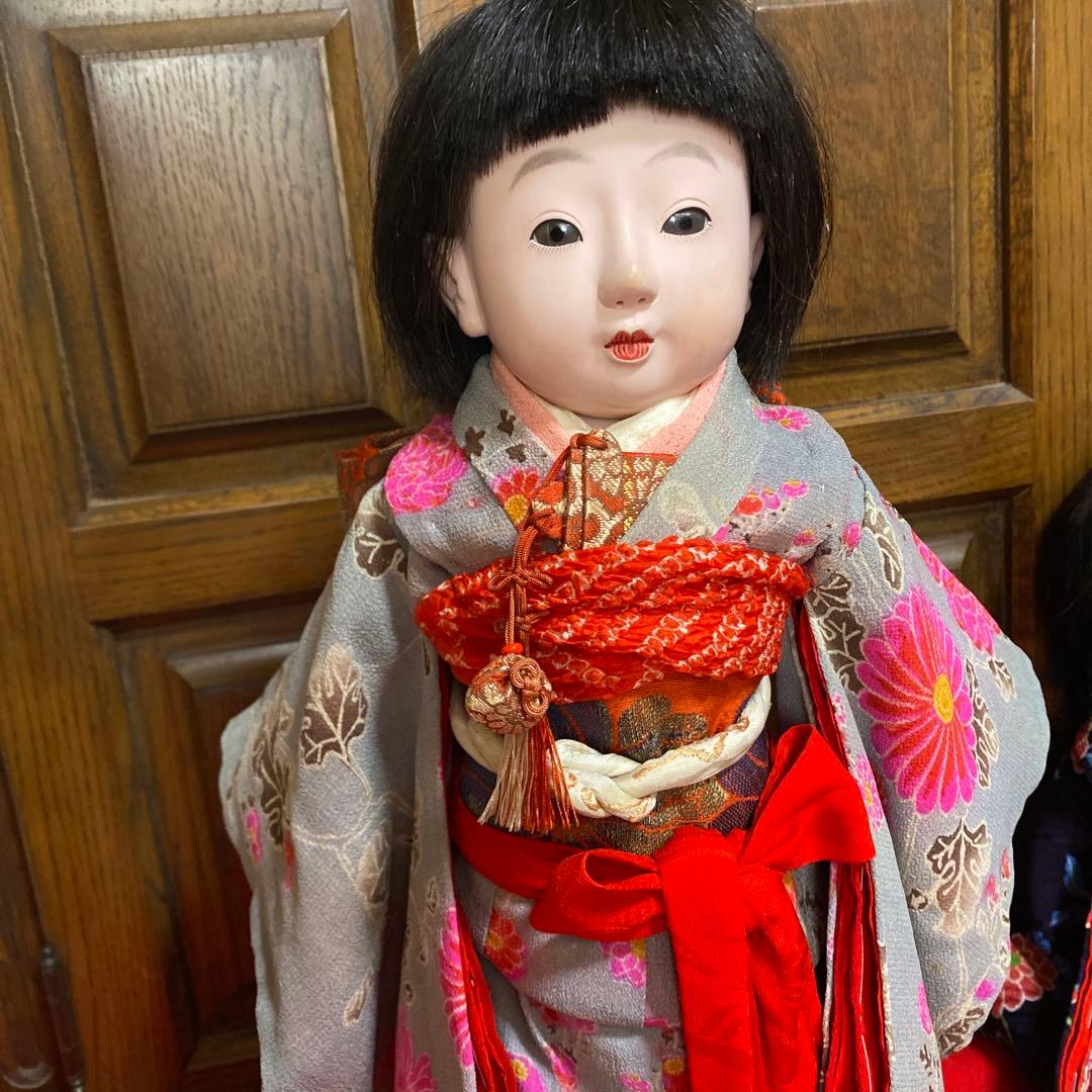 市松人形用着物　江戸縮緬　12号　４３ｃｍ位　帯セット　肌着　筥迫