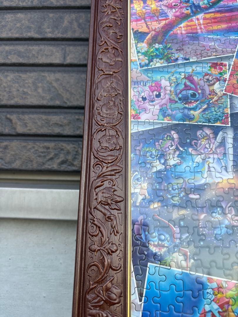 完成品 額付き ジグソーパズル アート集 スティッチ 2000ピース パズル