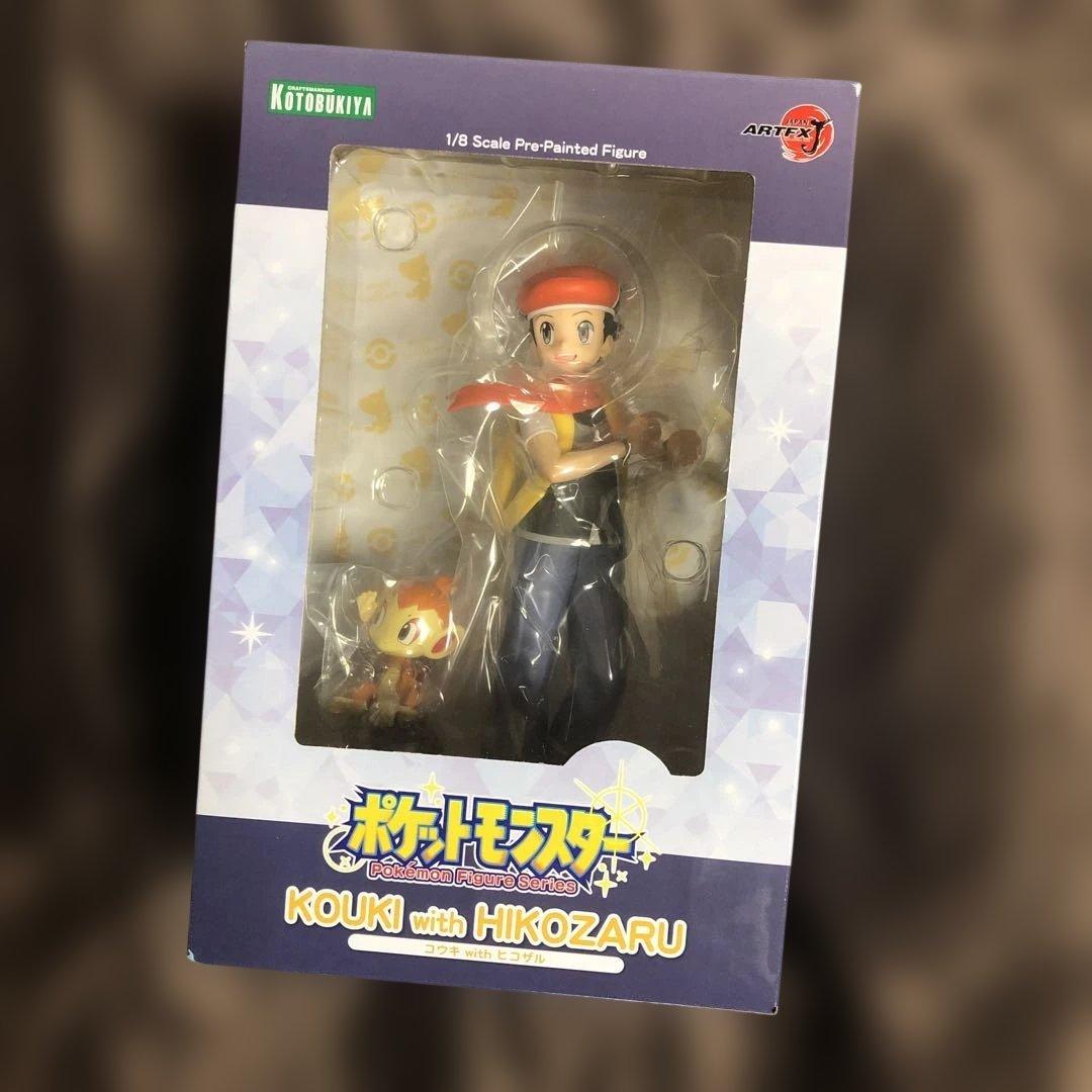 ポケモン フィギュア コウキ with ヒコザル 1/8