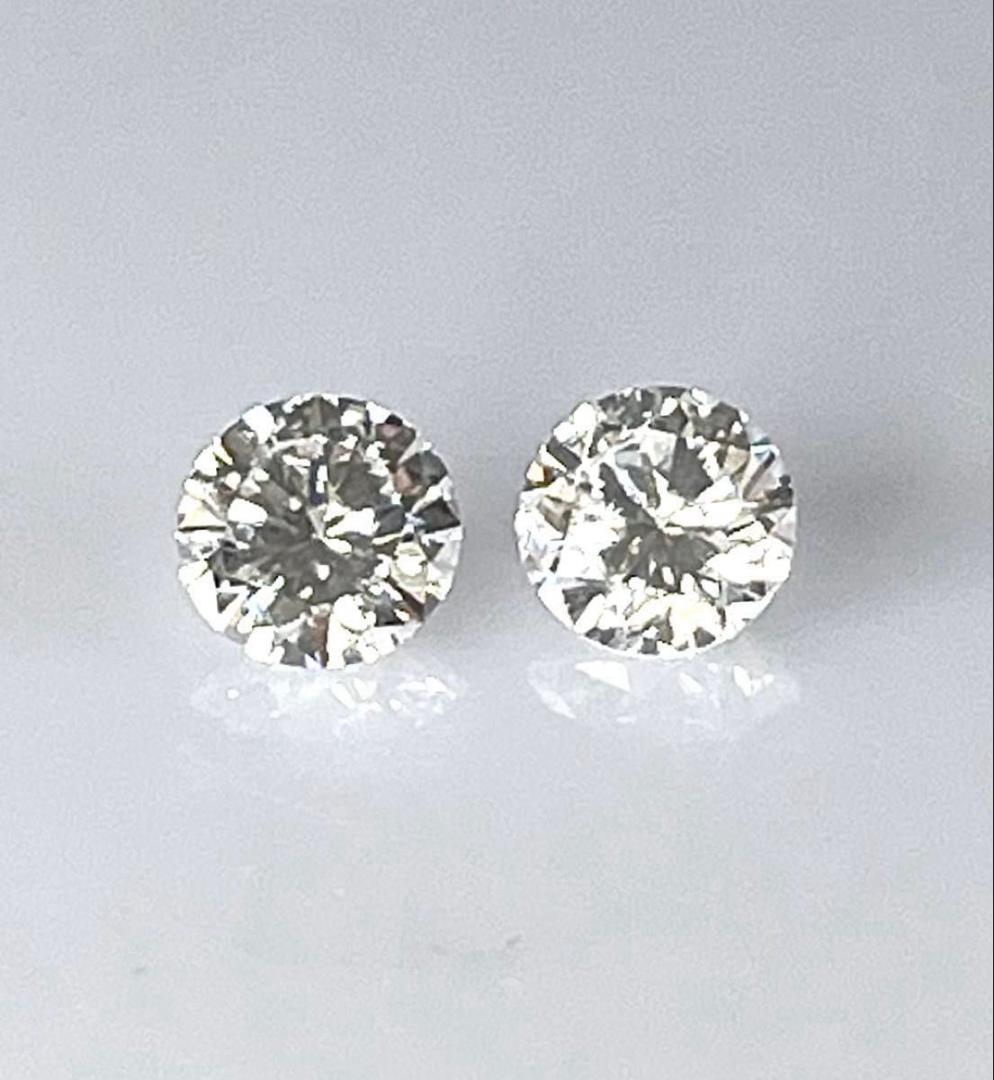 ひびたん様　PT天然ダイヤモンドピアス 計1.0ct 中央宝石研究所　鑑定書付き