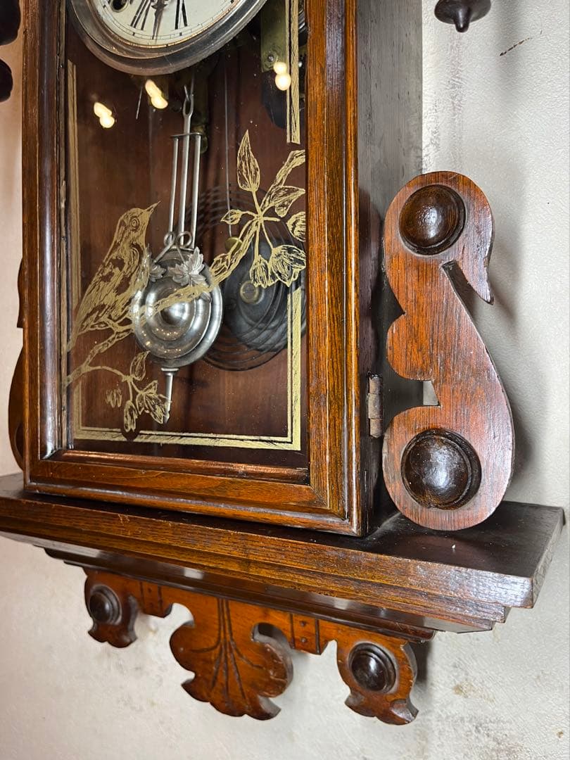 涙の雫　柱時計　古時計　振り子　ゼンマイ　ボンボン　レトロ　精工舎　ユンハンス