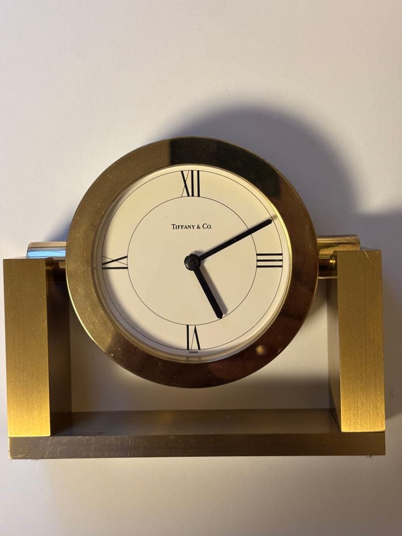美品ティファニーTiffany & Co. 置時計稼働中です
