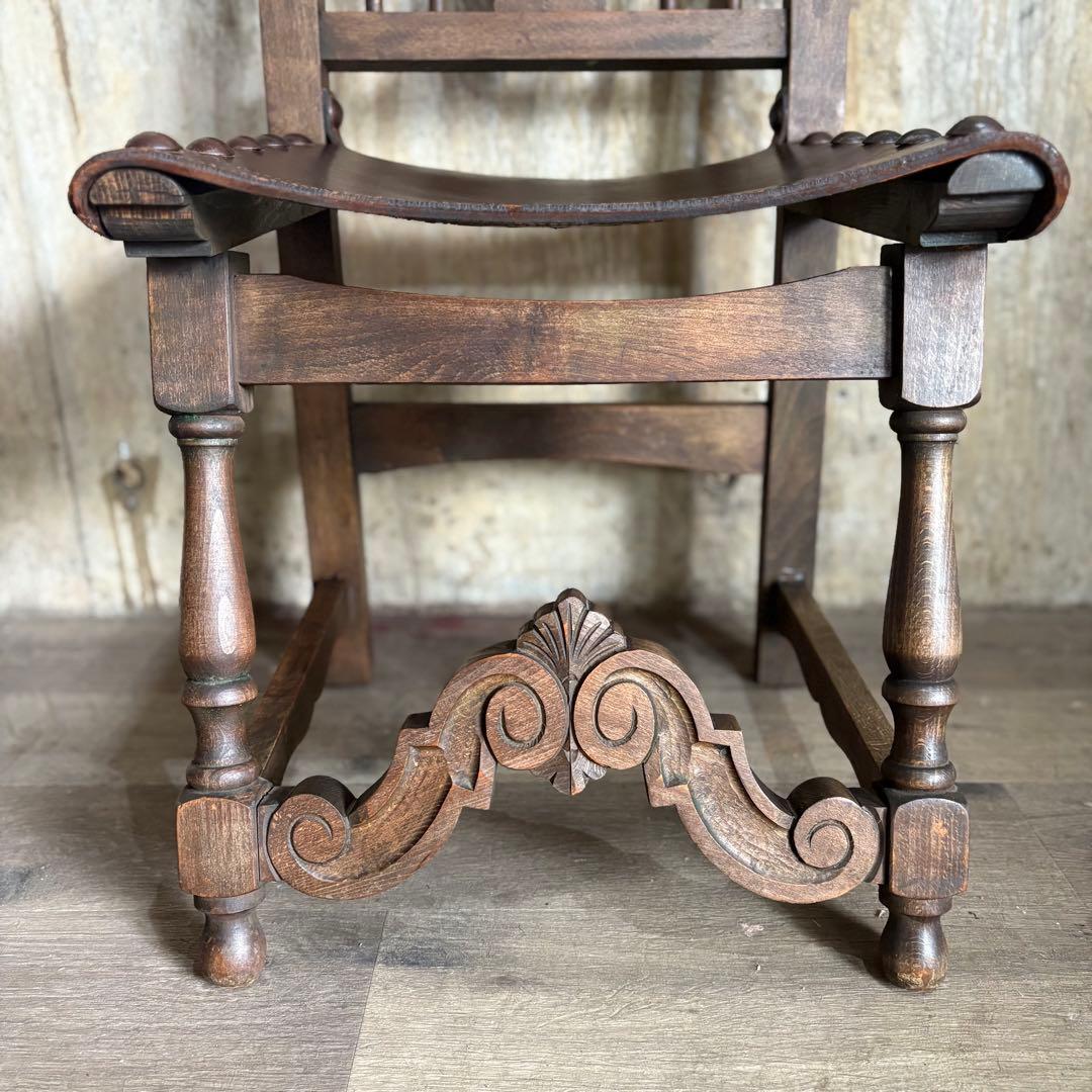 NAVARRO ARGUDO スペイン　ヴィンテージ　レザーシートチェア　①