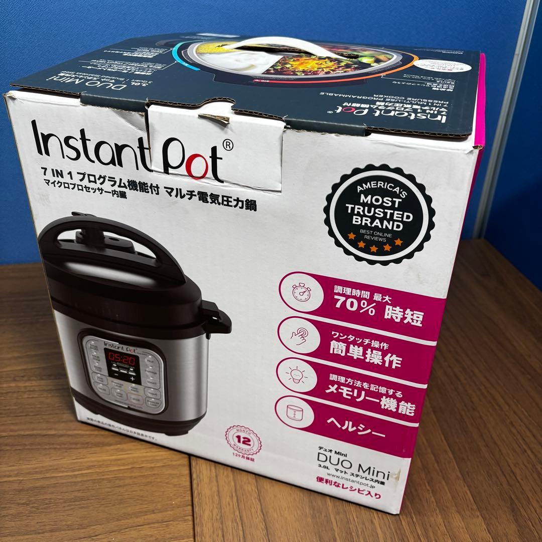 【値下げ済】未使用 Instant Pot DUO Mini 電気圧力鍋 3L