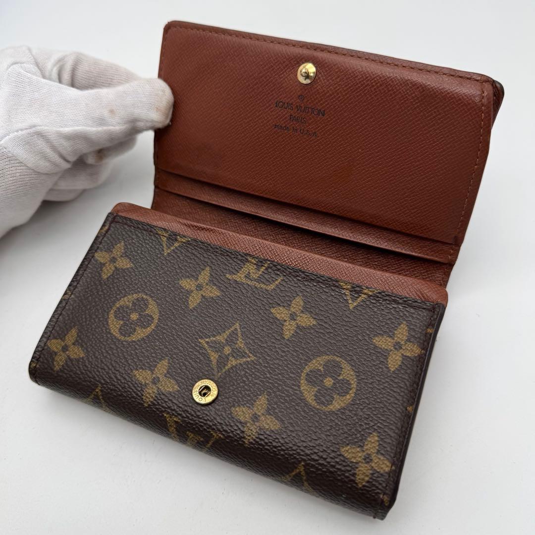 【美品】ルイヴィトン　モノグラム　ポルトモネ・ビエ・トレゾール　折り財布