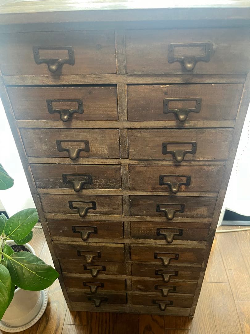 アンティーク　引き出し　チェスト　薬箱　木製　ビンテージ　小物入れ　20杯