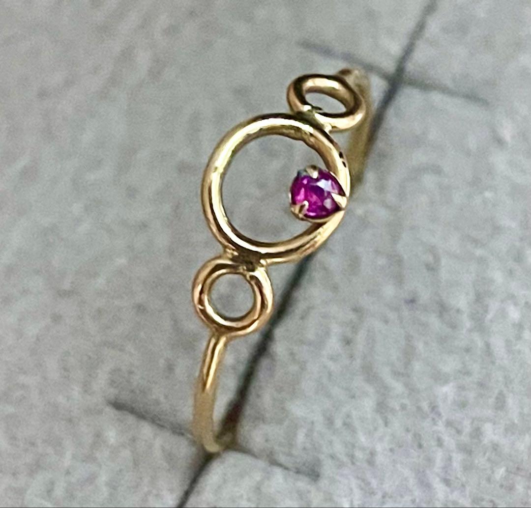 k18金ルビーリング