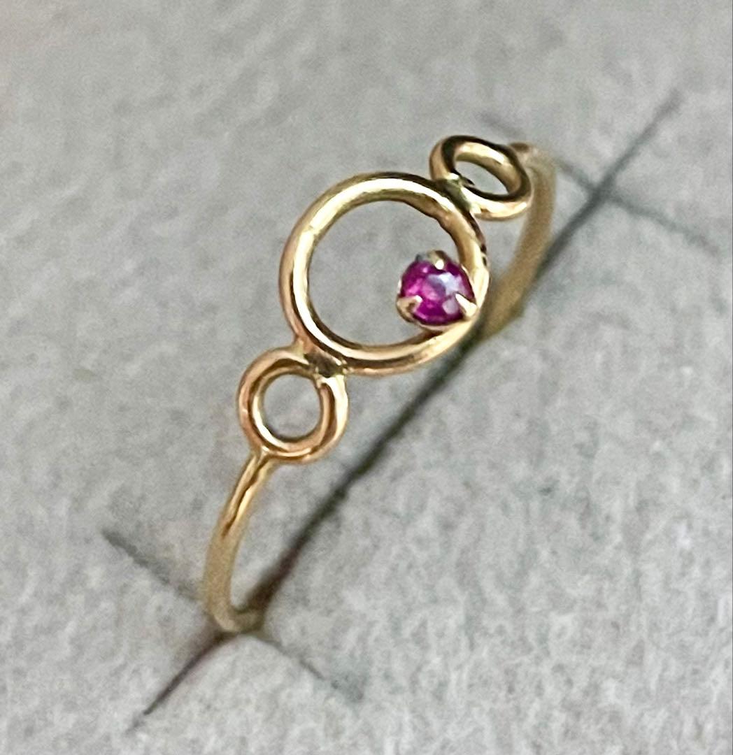 k18金ルビーリング