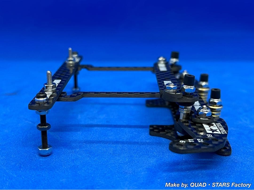 【ミニ四駆・MS用】2軸ATピボットバンパー＋フロント提灯　フルカーボン