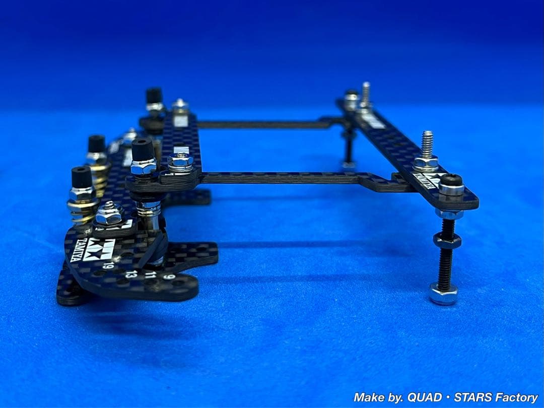 【ミニ四駆・MS用】2軸ATピボットバンパー＋フロント提灯　フルカーボン