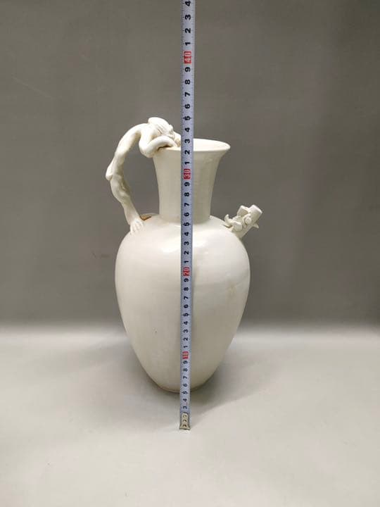 邢州窯　唐時代白磁獅柄大執壺　水注　陶芸　骨董品　匿名配送‼️
