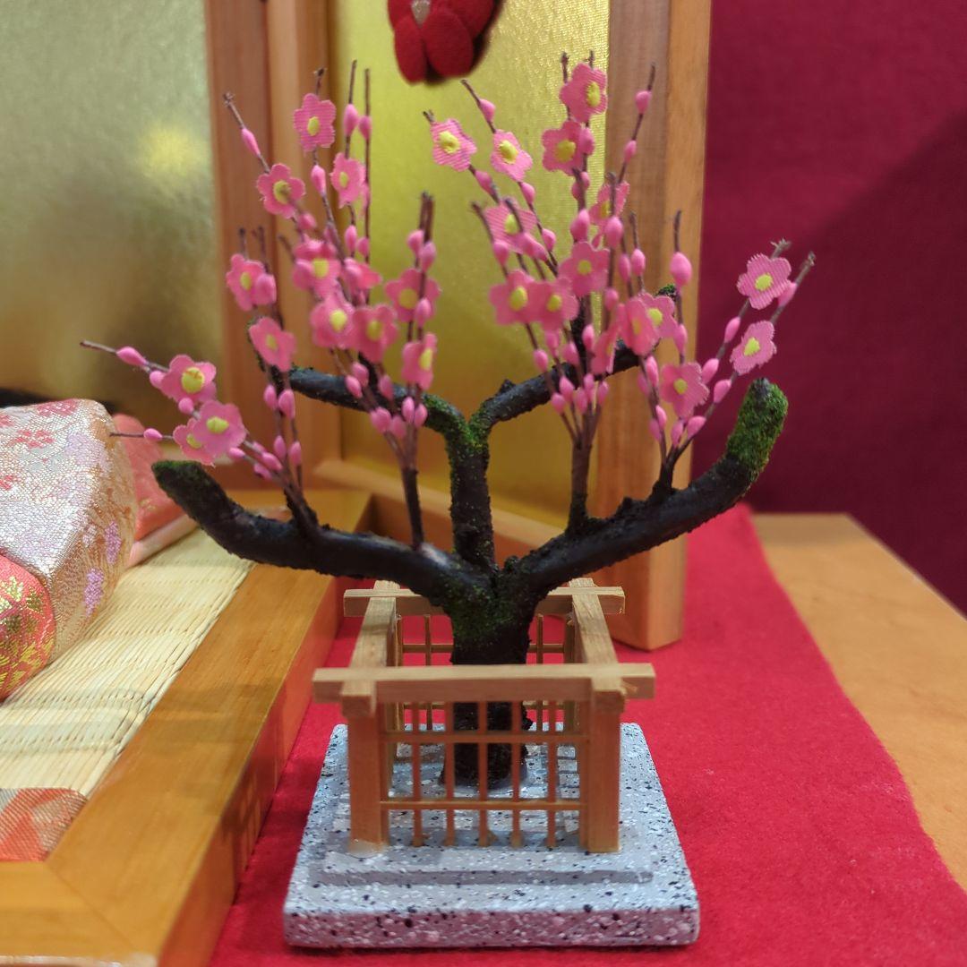 木目込　お雛様 　素飾りコンパクトサイズ毛せん付