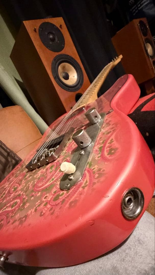 ペイズリー模様のピンクTelecaster