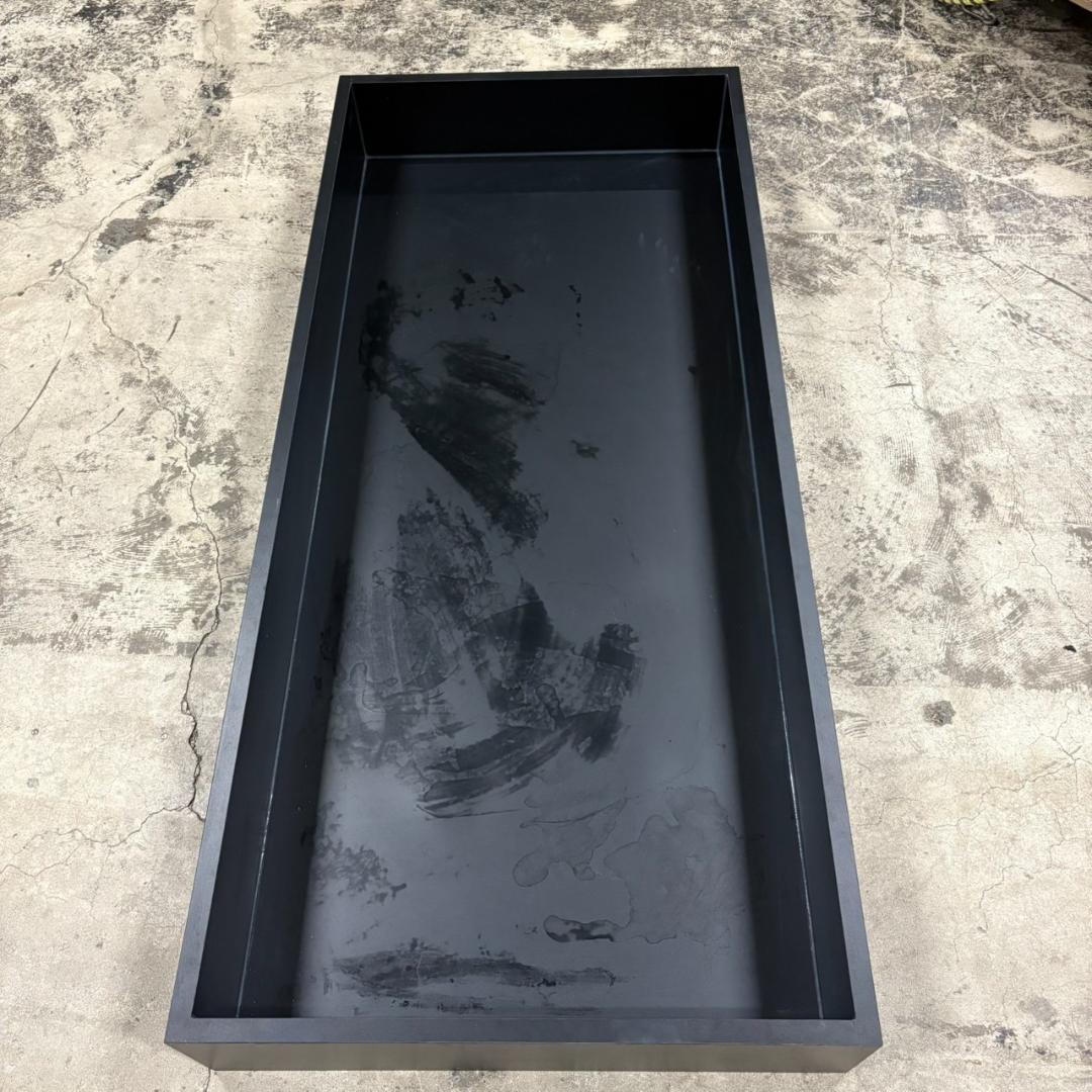 超絶大値下げ！特注！大型水槽（黒）×2台。池作り、花壇などに！　引取専用